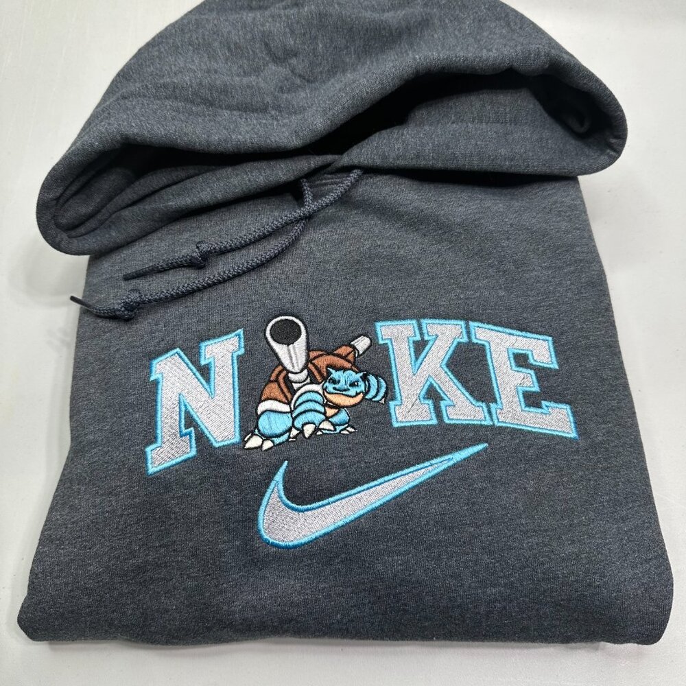 Nike Pokemon Blastoise HOODIE Embroidered Adult Unisex Hooded Sweatshirt Anime
